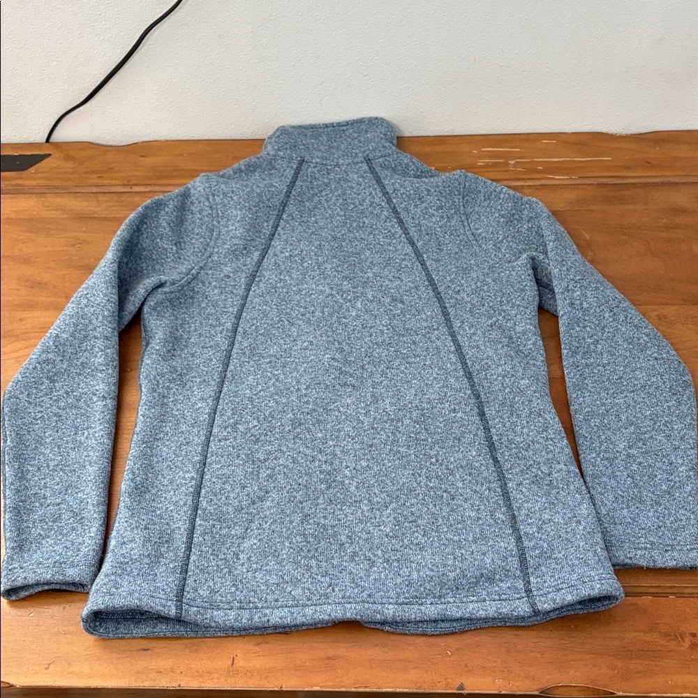 The North Face Women's Heather Gray Blue Full Zip Sweater Size Large - Picture 8 of 15